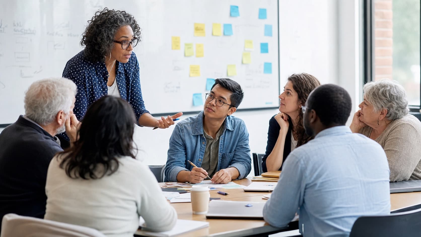 Adults participating in a community workshop.